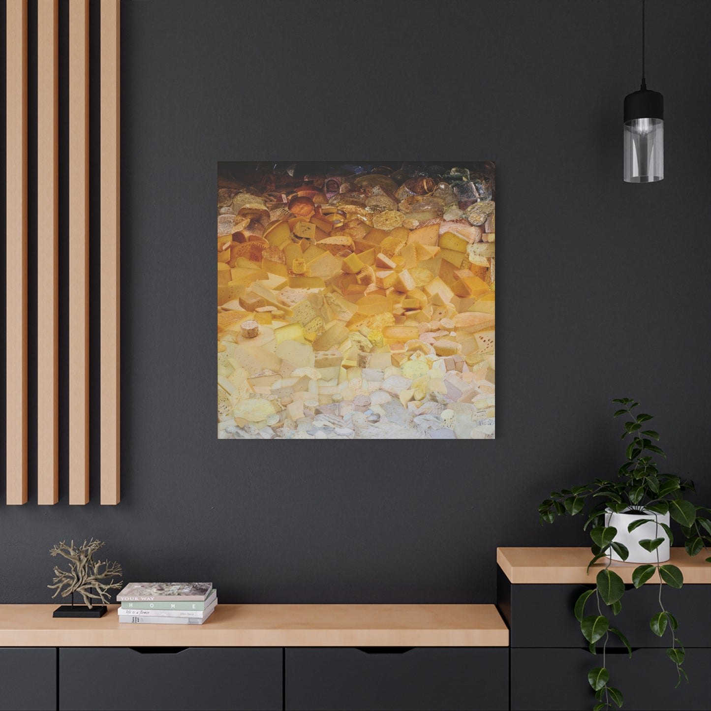 ombre cheese canvas print