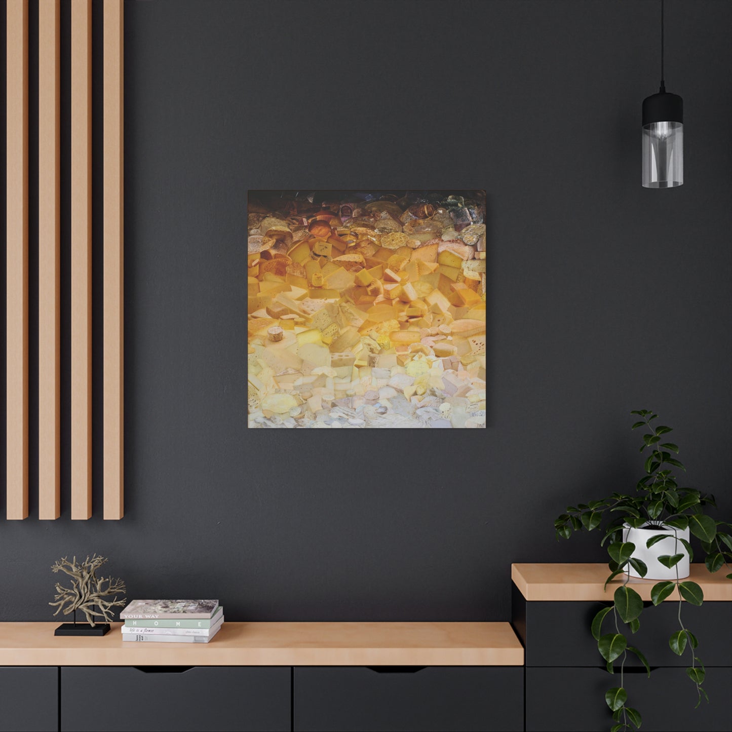 ombre cheese canvas print