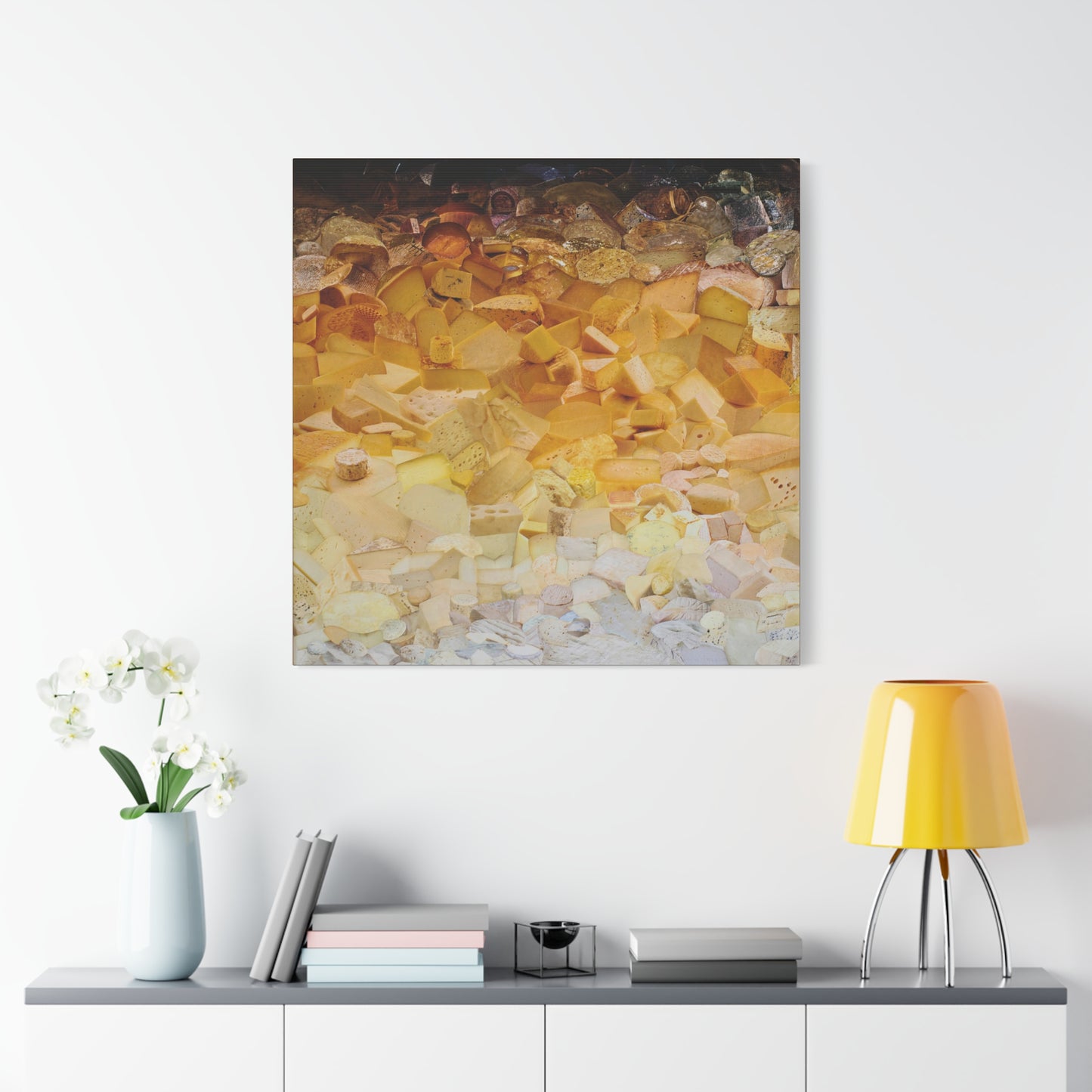 ombre cheese canvas print